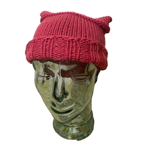 Pink Hand-Knit Kitty Hat - Picture 3 of 11